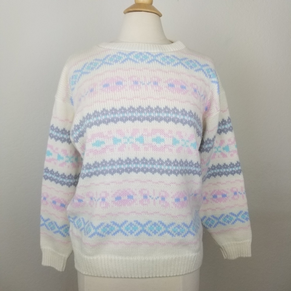 80's Vintage Pastel Fairy Kei Knit Sweater
